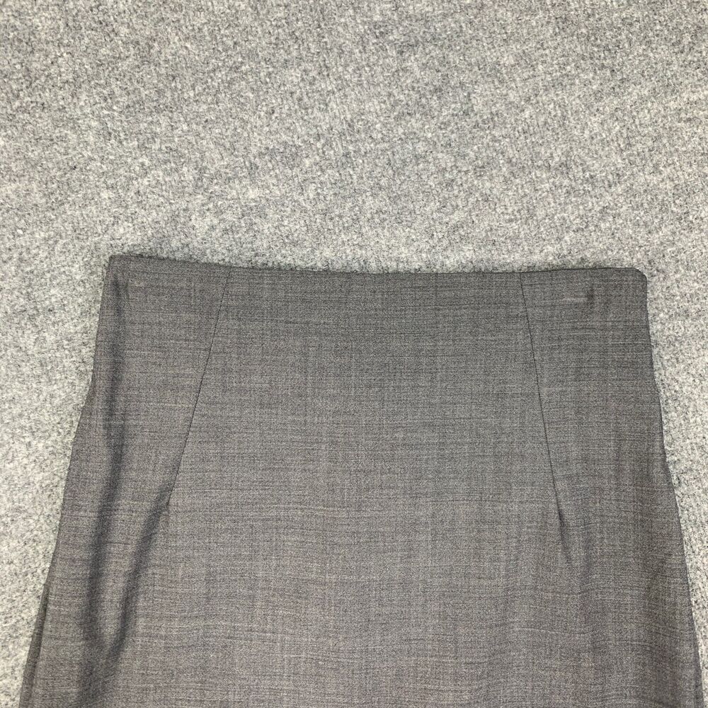 Babaton Skirt Womens 6 Grey Wool Blend Knit Side Zip Stretch Band Waist A-Line - Picture 3 of 13